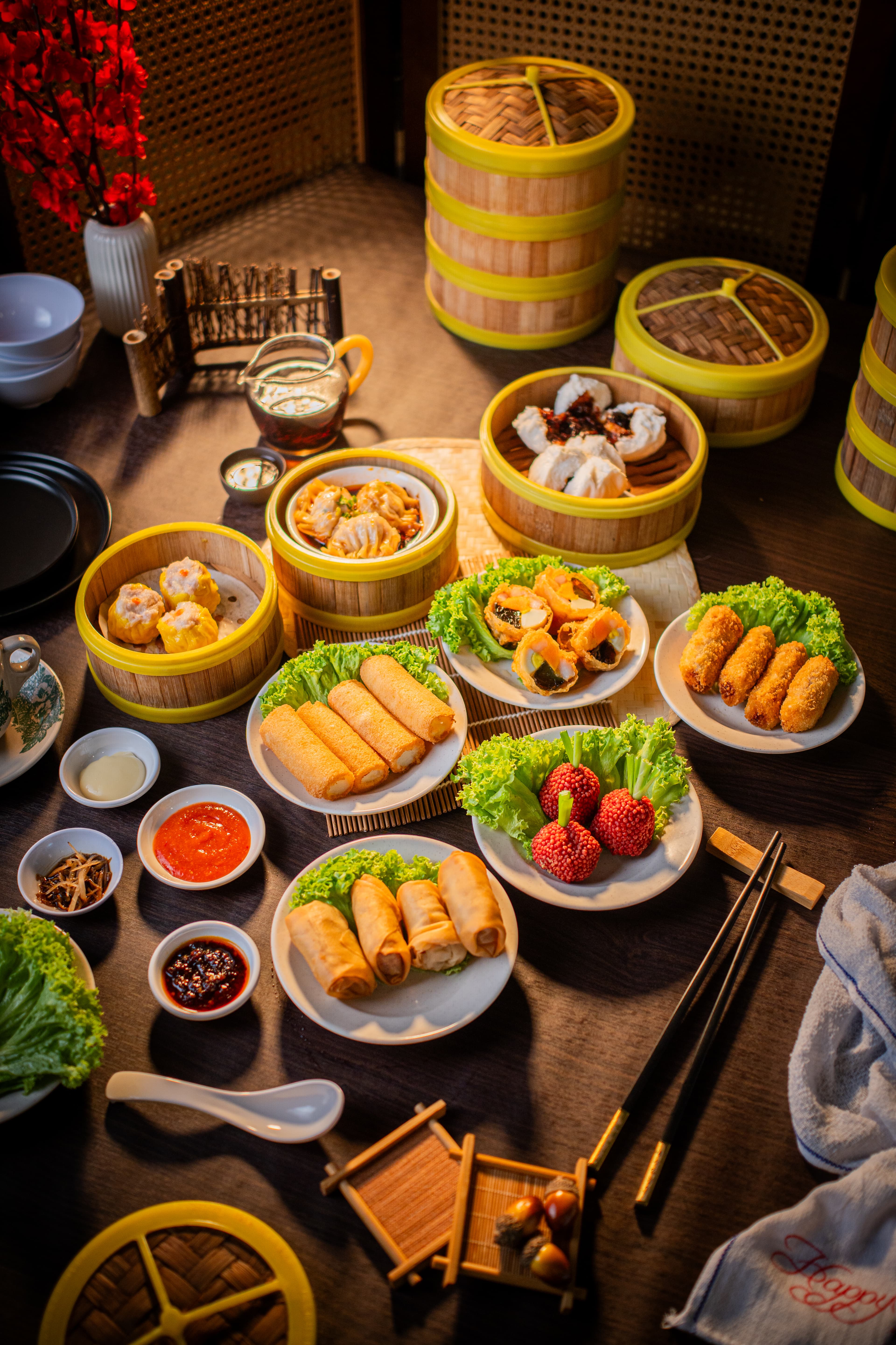 Foo Hou Dim Sum full dim sum menu table spread